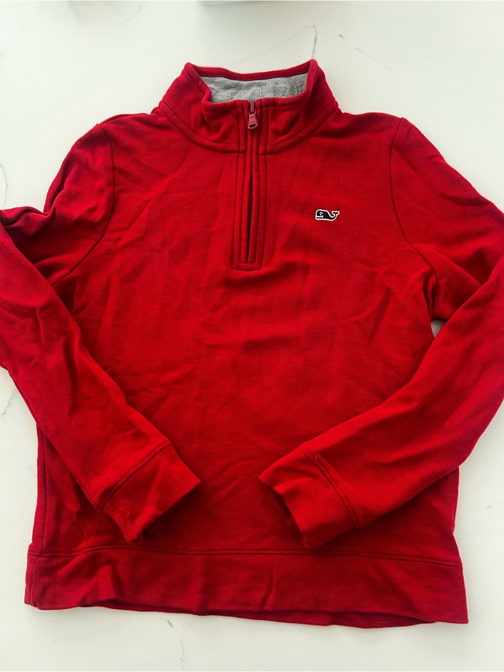Vineyard Vines kid’s Red Half-Zip Pullover